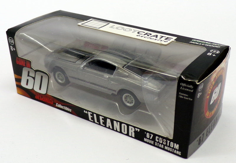Greenlight 1/64 Scale 32524 - Ford Mustang '67 Custom Eleanor - Silver/Black