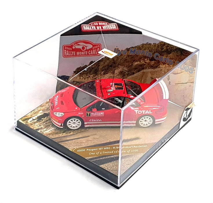 Vitesse 1/43 Scale 43030 - Peugeot 307 WRC Monte Carlo 2005 - Red