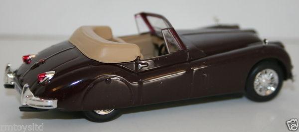 1/43 SCALE DIECAST METAL MODEL - JAGUAR XK140 - BURGUNDY