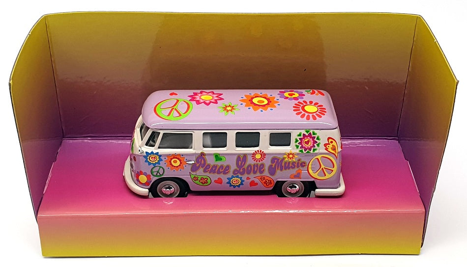 Corgi Appx 9cm Long Diecast CC02730 - VW Campervan - Peace Love Music