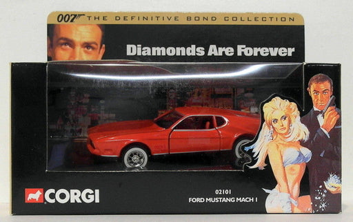 Corgi Appx 1/36 Scale Diecast 02101 Ford Mustang Mach 1 Diamonds Are Forever 007