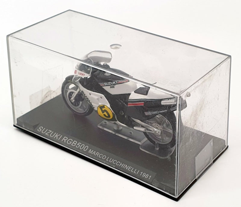 Ixo Models 1/24 Scale IB07 - Suzuki RGB500 - #5 Lucchuinelli 1981 - Black/White