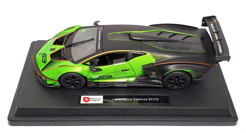 Burago 1/24 Scale 18-28017 - Lamborghini Essenza SCV12 - Black/Green