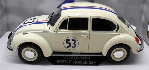 Solido 1/18 Scale Diecast - S1800505 VW Beetle Race #53 Herbie White Model Car