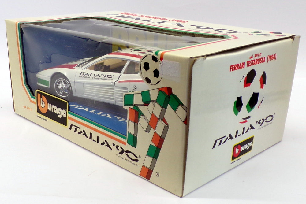 Burago 1/18 Scale Diecast 3019 Ferrari Testa Rossa 1984 'Italia 90' Model Car