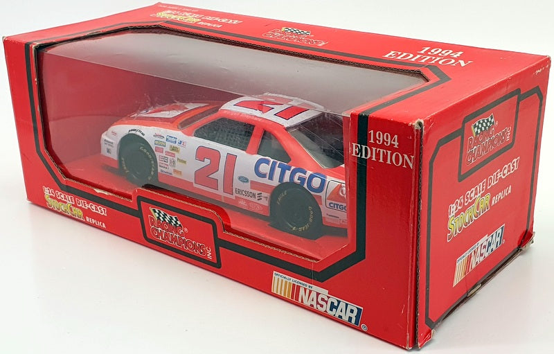 Racing Champions 1/24 09050 - 1994 Ford Stock Car #21 M.Shepherd Nascar - White