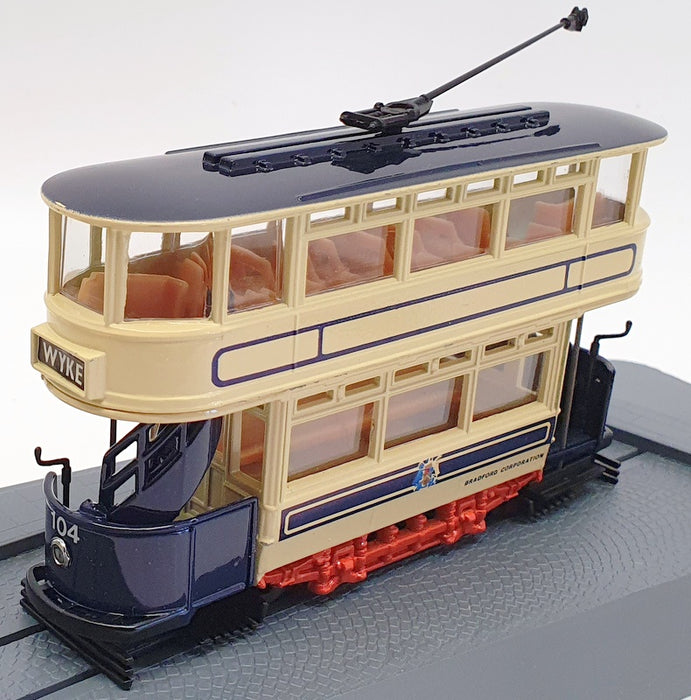 Corgi 1/64 Scale Model Tram - Double Decker Bradford Tram - Blue/Cream