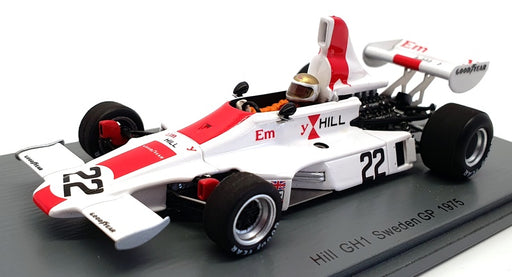 Spark 1/43 Scale S5674 - 1975 Hill GH1 Sweden GP #22 Vern Schuppan