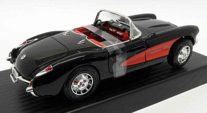 Road Legends 1/18 Scale - 92018 1957 Chevrolet Corvette Black / Red
