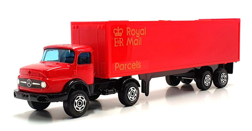 Corgi 18cm Long 1144 - Mercedes Benz Truck & Trailer Royal Mail - Red