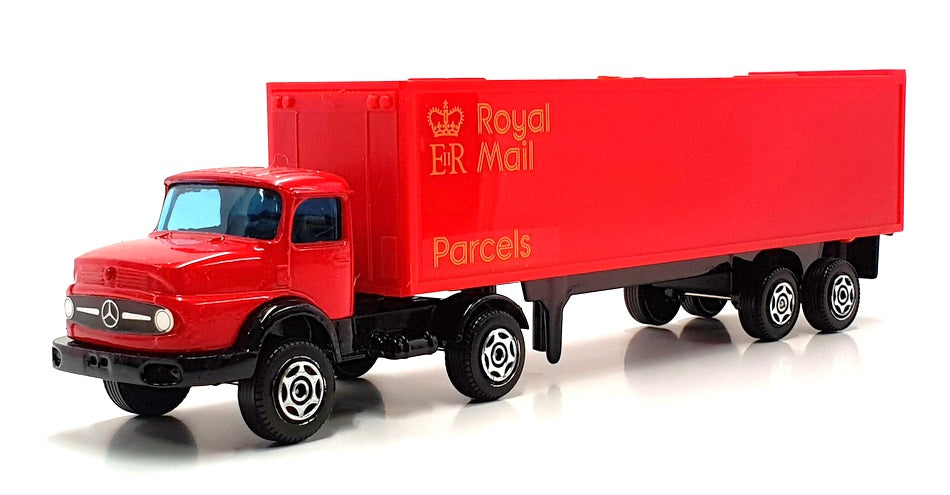 Corgi 18cm Long 1144 - Mercedes Benz Truck & Trailer Royal Mail - Red
