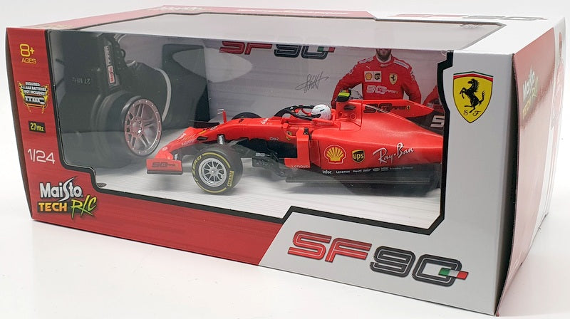 Maisto 1/24 Scale Remote Control Car 81384 - Ferrari SF90 Sebastian Vettel - Red