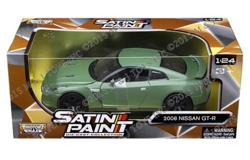 Motormax 1/24 Scale 79506 - 2008 Nissan GT-R - Satin Paint Green