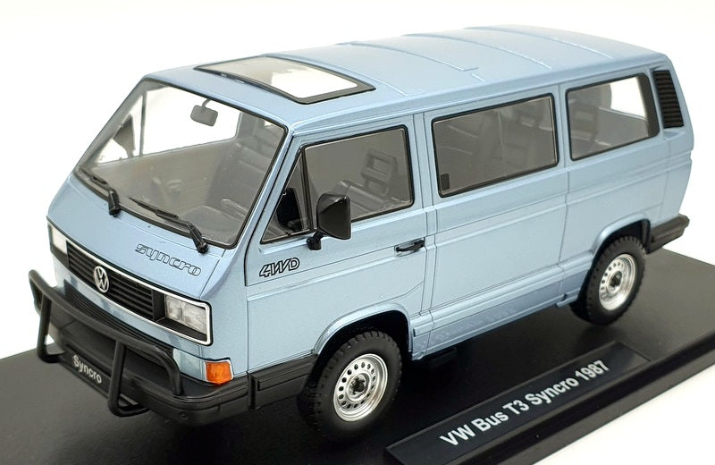 KK Scale 1/18 Scale Diecast KKDC180964 VW Bus T3 Syncro 1987 Silver Blue