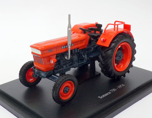 Hachette 1/43 Scale Model Tractor HT070 - 1974 Someca 750 - Orange
