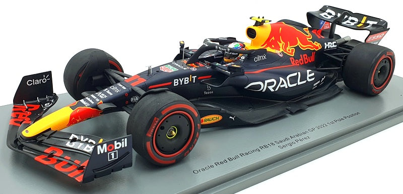 Spark 1/18 Scale 18S755 Oracle Red Bull RB18 Saudi Arabia 2022 Pole Perez #11