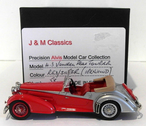 J&M Classics 1/43 Scale JM52 - Alvis 4.3 Vanden Plas Tourer - Red/Silver