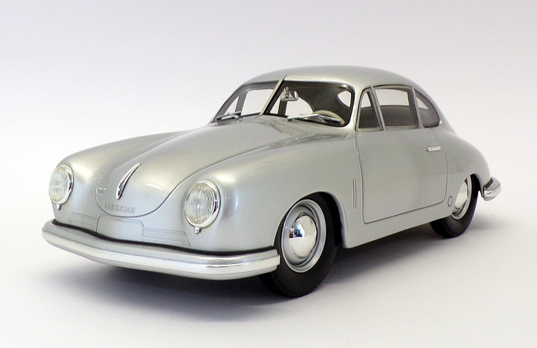 Schuco 1/18 Scale Model Car 45 002 5300 - Porsche 356 Coupe - Silver