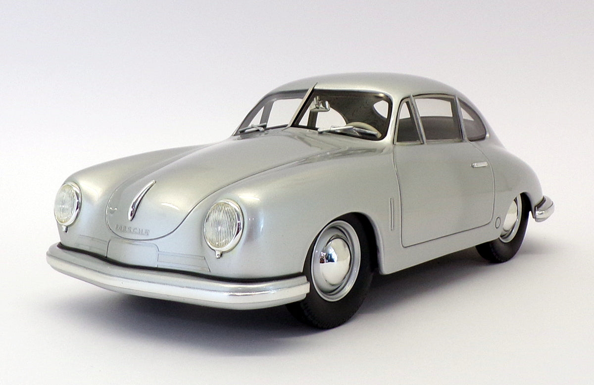 Schuco 1/18 Scale Model Car 45 002 5300 - Porsche 356 Coupe - Silver