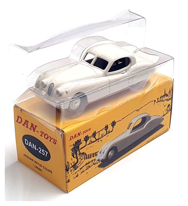 Dan Toys Appx 9.5cm Long Diecast DAN-257 - Jaguar XK120 Coupe - Cream