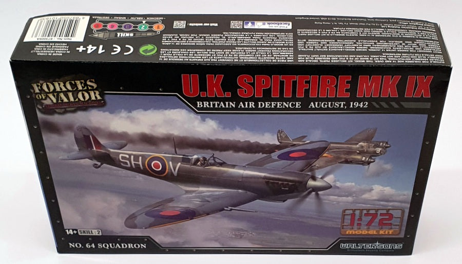 Forces Of Valor 1/72 Scale Model Kit #9 - UK Spitfire Mk. IX Aircraft 1942