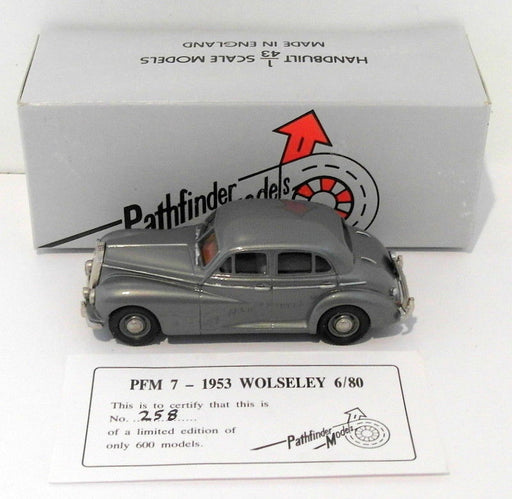 Pathfinder Models 1/43 Scale PFM7 - 1953 Wolseley 6/80 1 Of 600 Metallic Silver