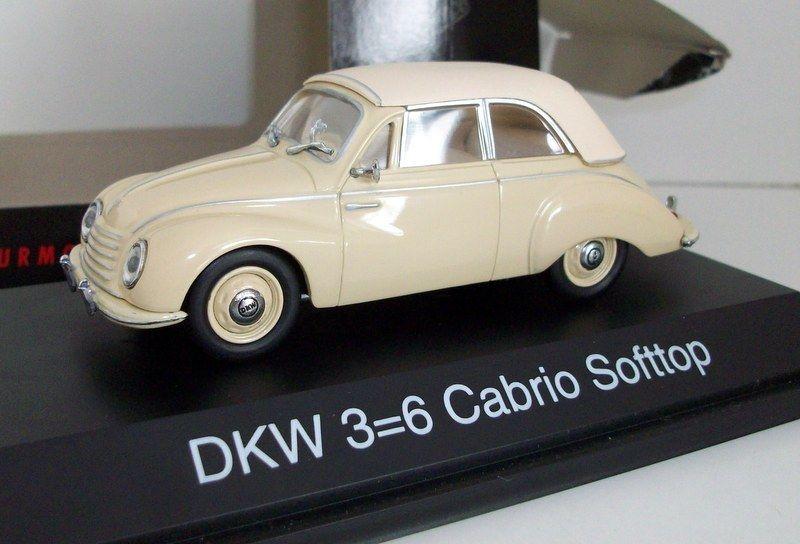 SCHUCO 1/43 - 02473 DWW 3=6 CABRIO SOFTTOP - CREAM