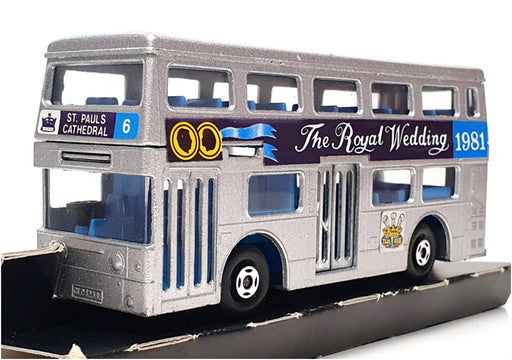 Matchbox Appx 12cm Long Diecast KRW-15 - The Londoner Bus Royal Wedding 1981