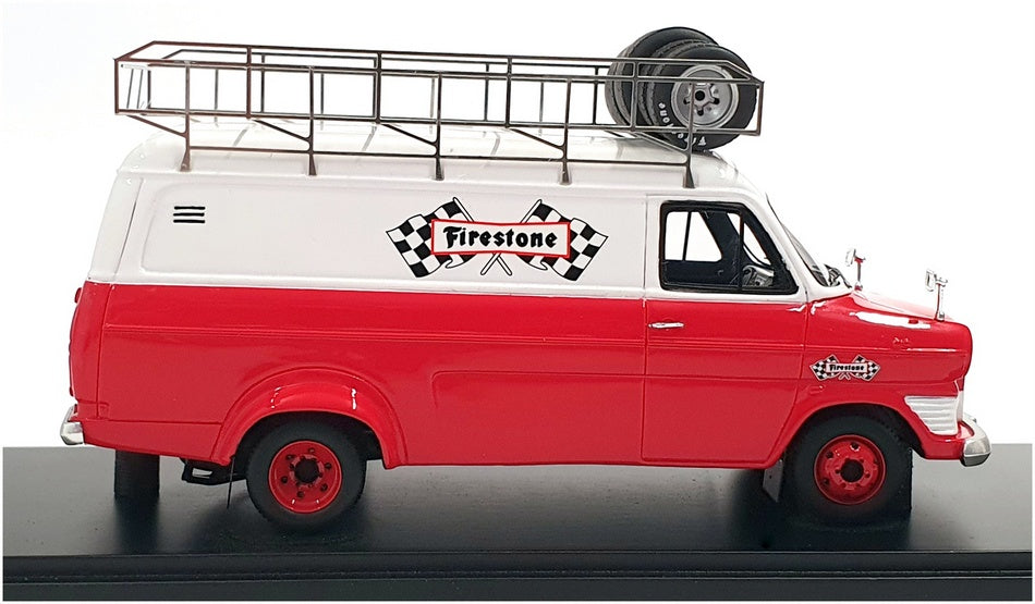 Spark Model 1/43 Scale S0275 - 1972 Ford Transit Van Firestone - Red / White