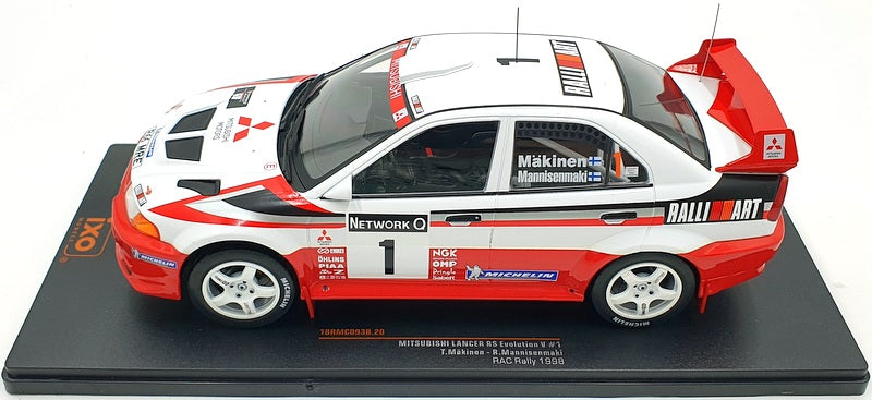 IXO 1/18 Scale 18RMC093B - Mitsubishi Lancer RS Evo V #1 RAC 1998 T.Makinen