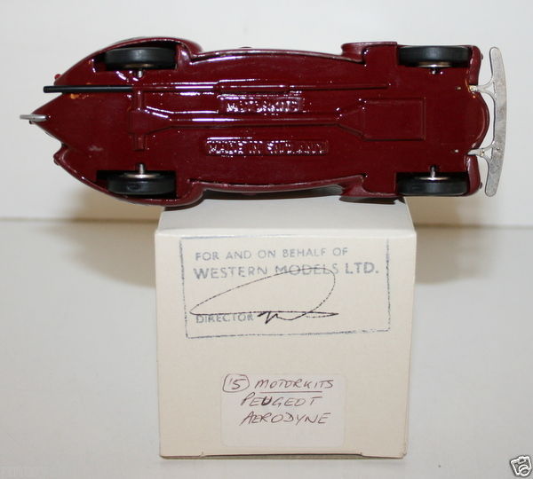 WESTERN MODELS MIKE STEPHENS 1st PROTOTYPE MODEL - MOTORKITS - PEUGEOT AERODYNE