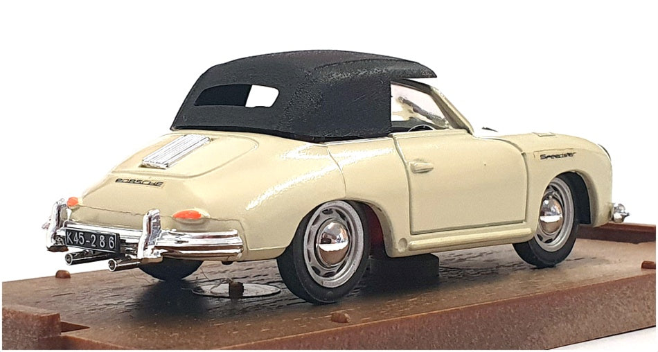 Brumm 1/43 Scale Diecast R118 - 1950 Porsche 356 Cabriolet - Ivory/Black
