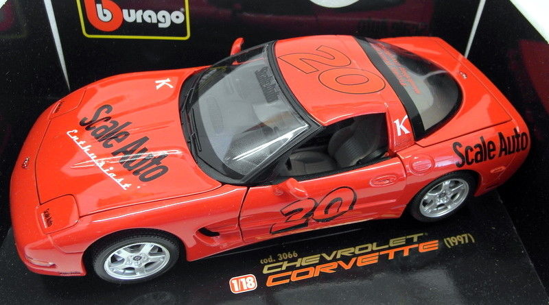 Burago 1/18 Scale Diecast 3066 Chevrolet Corvette 1997 Scale Auto Enthusiast ed