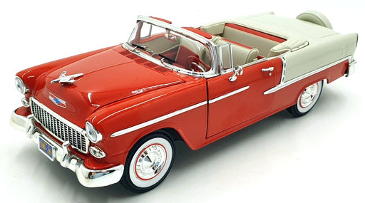 Autoworld 1/18 Scale Diecast AMM1265/06 - 1955 Chevy Bel Air Convertible Red