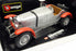 Burago 1/18 Scale Diecast 3009 Mercedes Benz SSK 1928 Silver Red Model Car