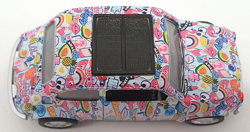 Kandy Toys 11cm Long TY4507 - Wacky Colour Cars Fiat 500 Pull Back And Go