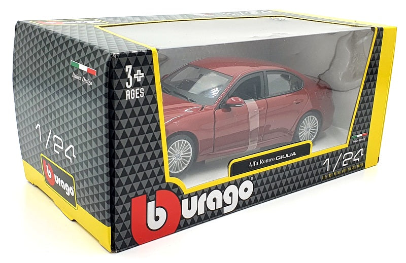 Burago 1/24 Scale Diecast #18-21080 - Alfa Romeo Giulia - Red