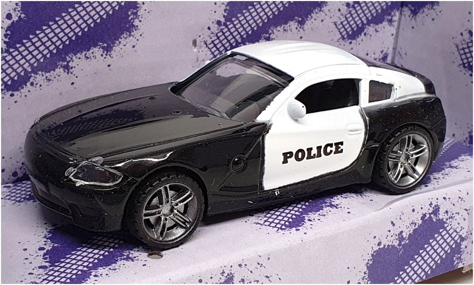Funtastic 9cm Long Diecast 116175 - Police Pursuit Car - Black/White