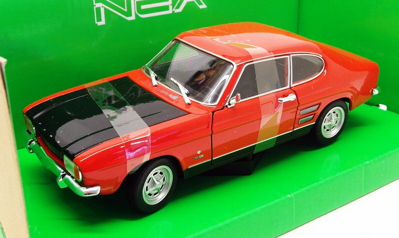Welly 1/24-27 Scale Model Car 24069W - 1969 Ford Capri - Red