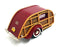 Brooklin 1/43 Scale BRK65 001 - 1947 Wesley Slumbercoach Woody Trailer - Maroon