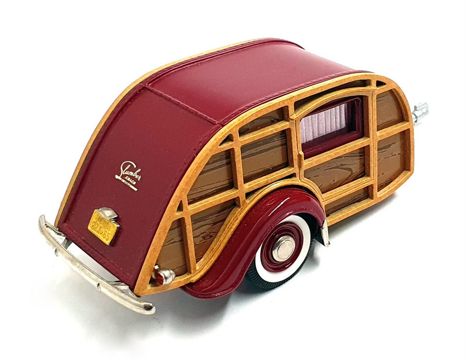 Brooklin 1/43 Scale BRK65 001 - 1947 Wesley Slumbercoach Woody Trailer - Maroon