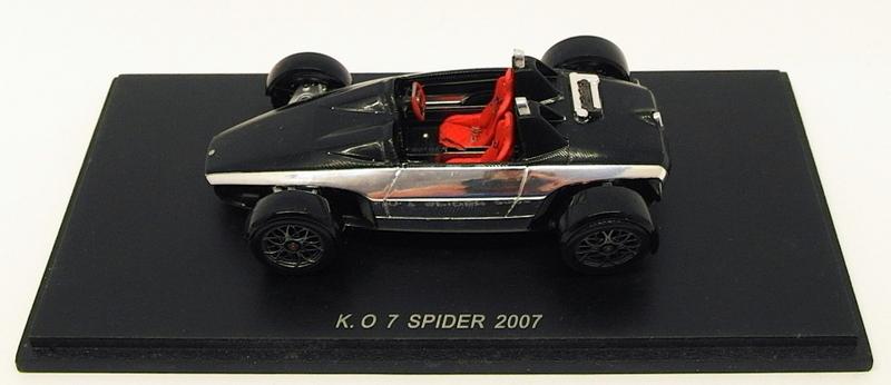 Spark 1/43 Scale Resin Model Car S2007 - 2007 Ken Okuyama Spider - Black/Silver