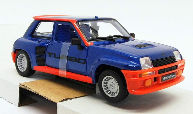 Burago 1/24 Scale Diecast Model Car 18-21088 - Renault 5 Turbo - Blue