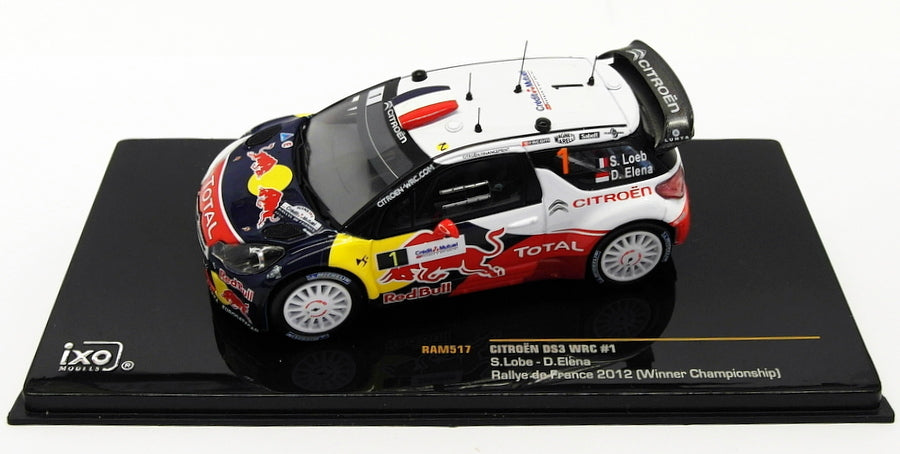 Ixo 1/43 Scale RAM517 - Citroen DS3 WRC - #1 France 2012 Winner C'Ship