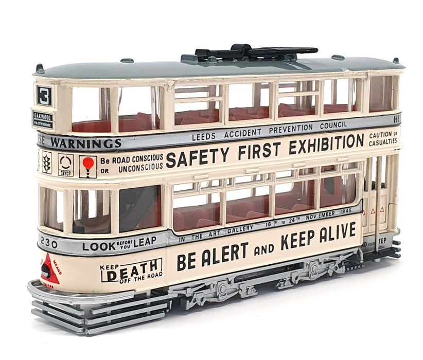 EFE 1/76 Scale Diecast Bus 13405 - Leeds Tram Road Safety - Grey/White