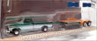 Greenlight 1/64 Scale 32220-B - 1976 Ford F-150 Ranger & Flatbed Trailer - Green