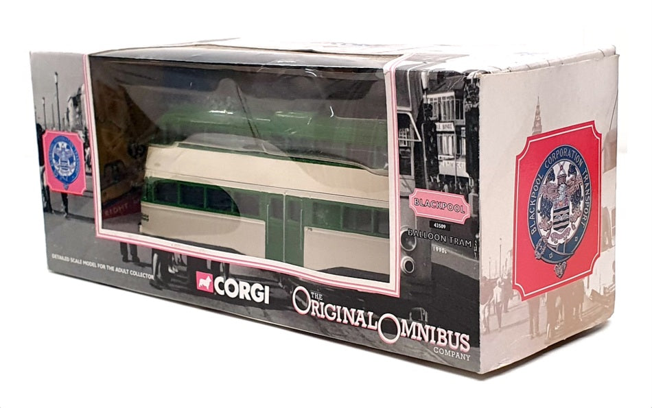 Corgi Appx 15cm Long Diecast 43509 - Blackpool Balloon Tram 1990s