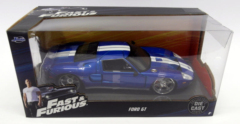 Jada 1/24 Scale 97177 - Fast & Furious Model Car / Ford GT Blue With Stripes