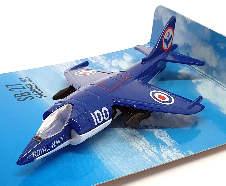 Matchbox Skybusters Appx 9cm Long SB-27 - Harrier Jet - Blue