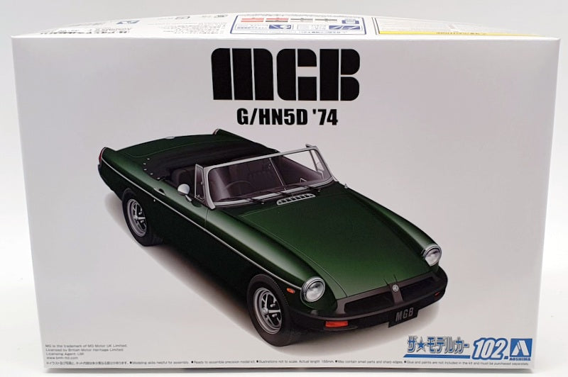 Aoshima 1/24 Scale Model Car Kit 56868 - MGB MK3 BLMC G/HN '74